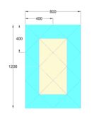 oglinda cu fazeta 80 x 120 cm argintiu/bronze