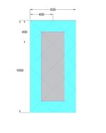 oglinda cu fazeta 80 x 120 cm argintiu/gri
