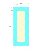 oglinda cu fazeta 80 x 120 cm argintiu/bronze