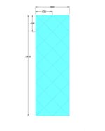 oglinda cu fazeta 80 x 240 cm argintiu