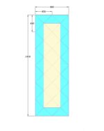 oglinda cu fazeta 80 x 120 cm argintiu/bronze