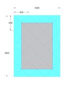 oglinda cu fazeta 80 x 120 cm argintiu/gri