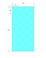 oglinda cu fazeta 120 x 240 cm argintiu