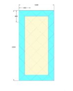 oglinda cu fazeta 80 x 120 cm argintiu/bronze