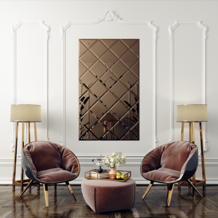 oglinda cu fazeta 120 x 200 cm bronze