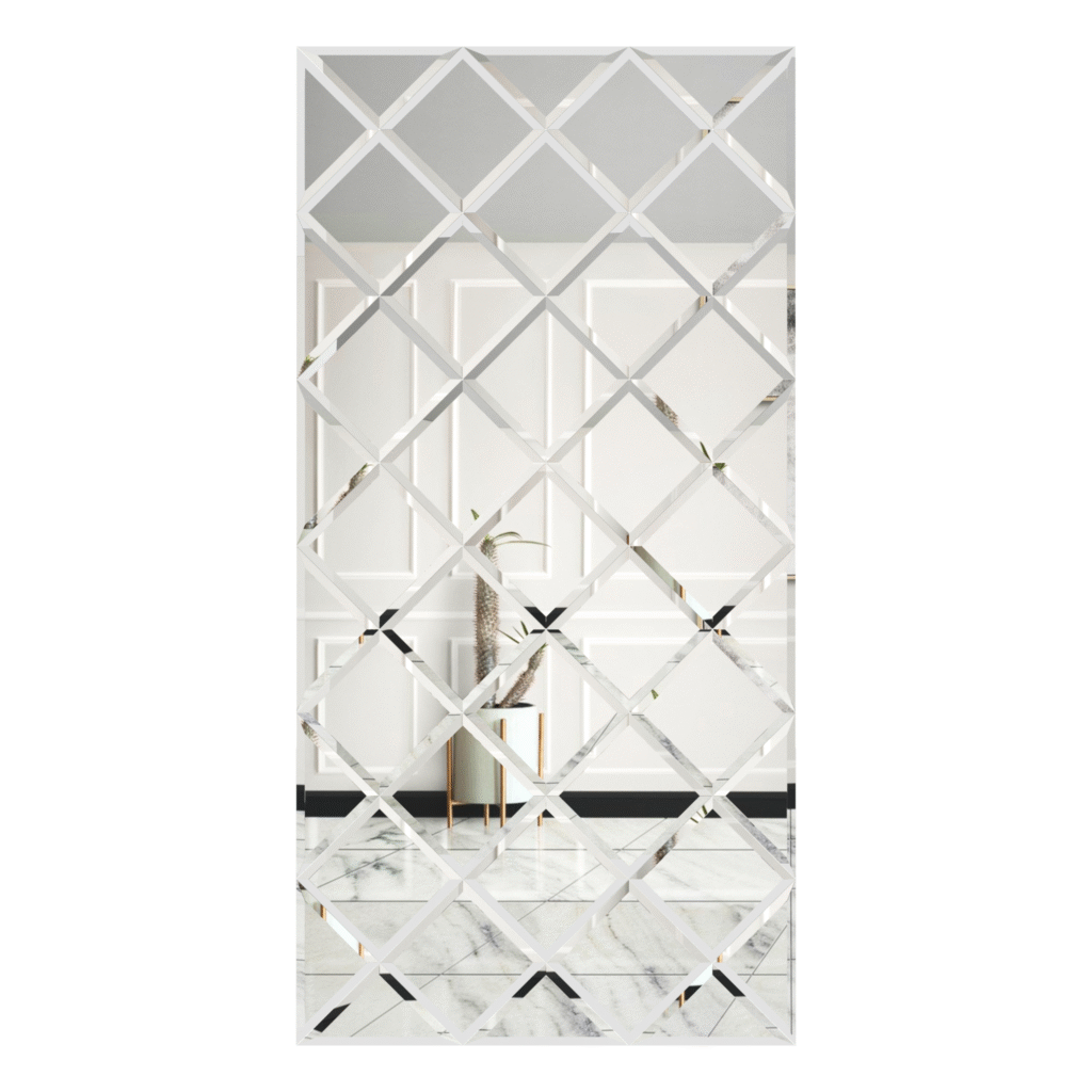 oglinda cu fazeta 120 x 240 cm argintiu