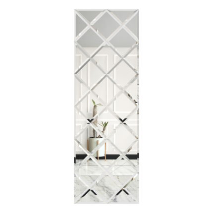 oglinda cu fazeta 80 x 240 cm argintiu