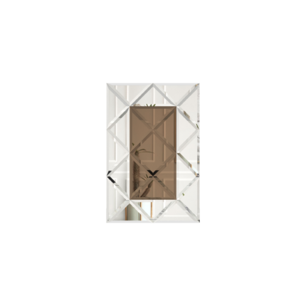 oglinda cu fazeta 80 x 120 cm argintiu/bronze