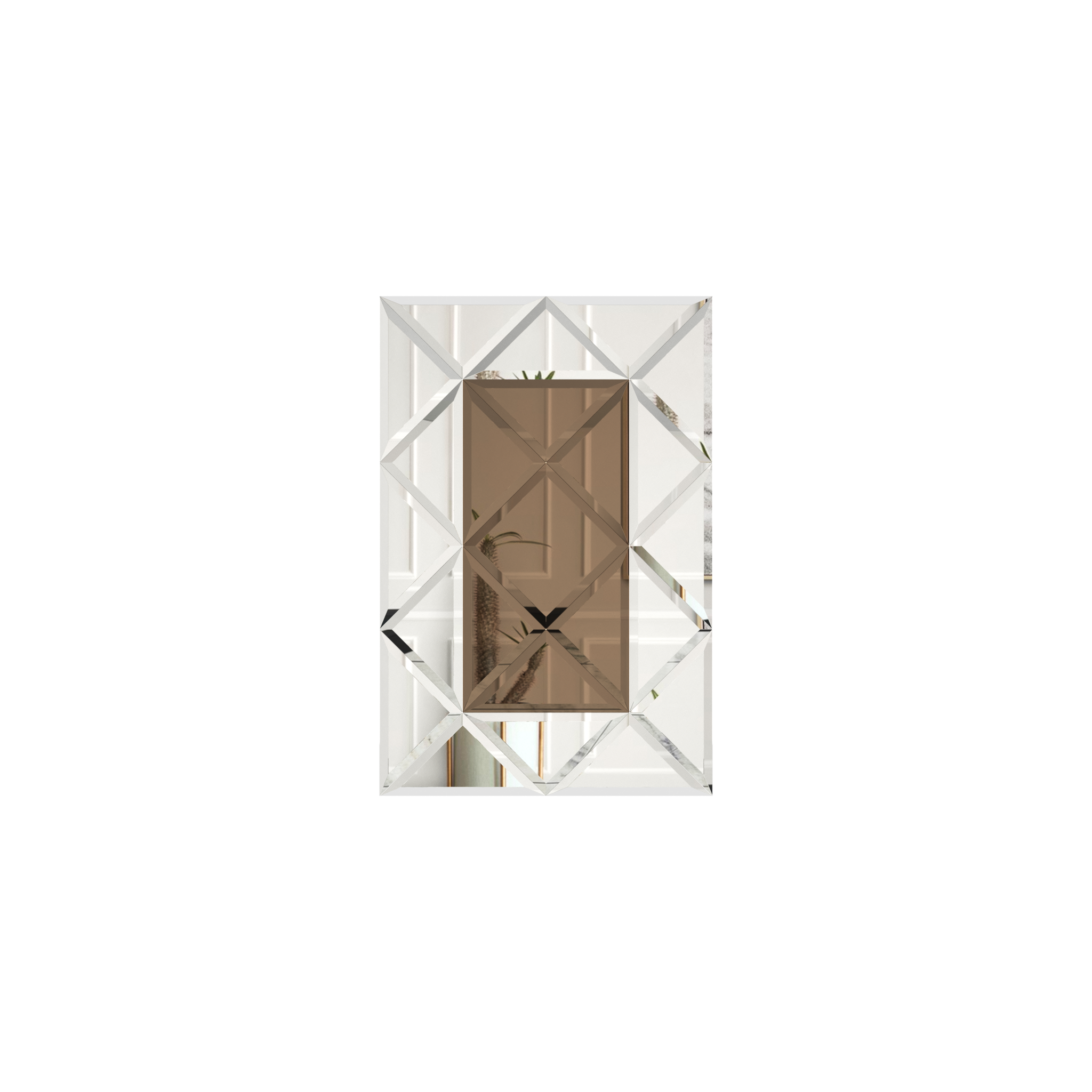 oglinda cu fazeta 80 x 120 cm argintiu/bronze oglinda cu fazeta 80 x 120 cm argintiu/bronze