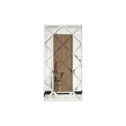 oglinda cu fazeta 80 x 120 cm argintiu/bronze