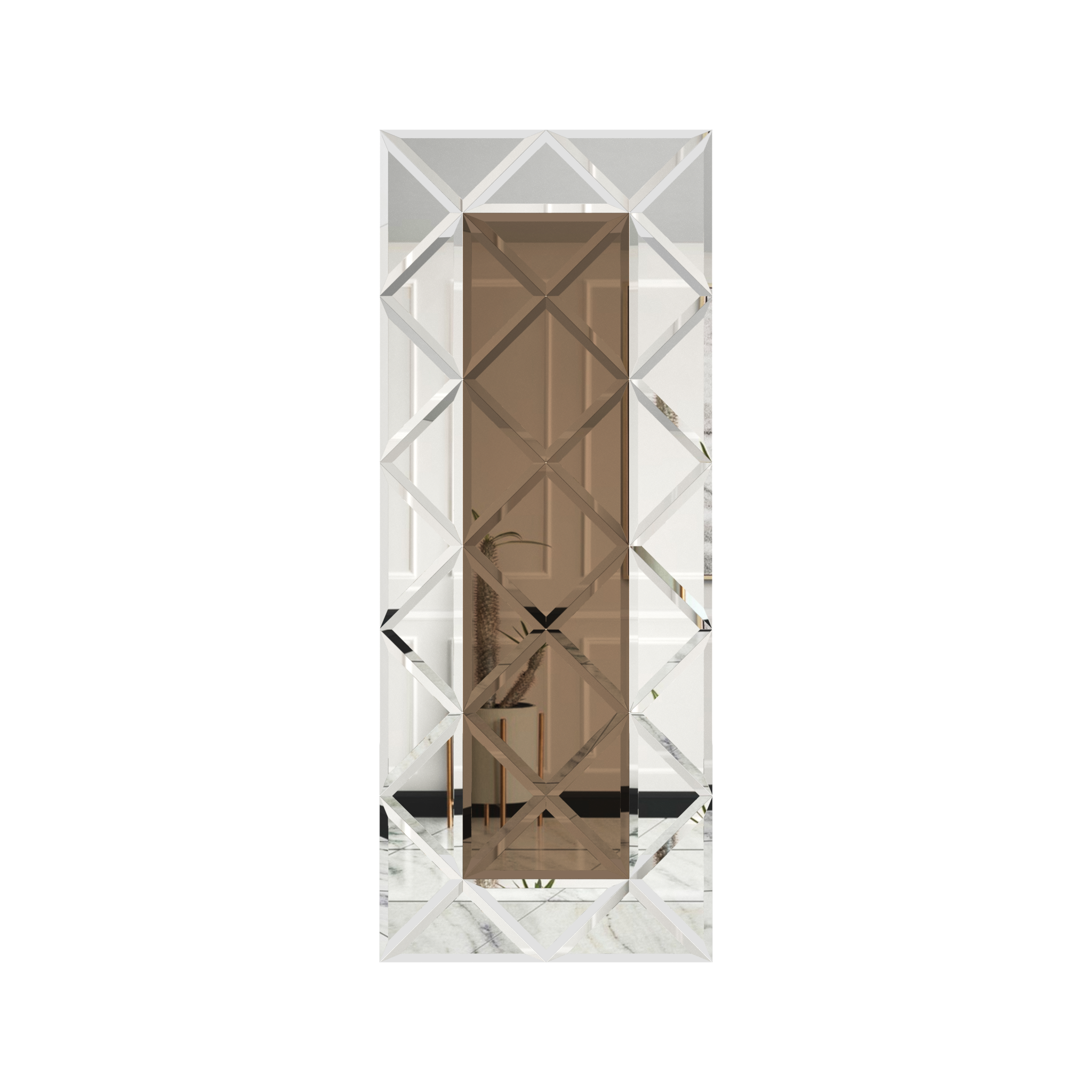 oglinda cu fazeta 80 x 120 cm argintiu/bronze oglinda cu fazeta 80 x 120 cm argintiu/bronze